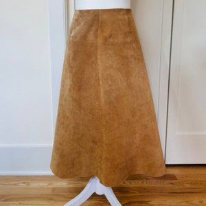 Anonymous John Carlisle Vintage 100% Suede/Leather Skirt